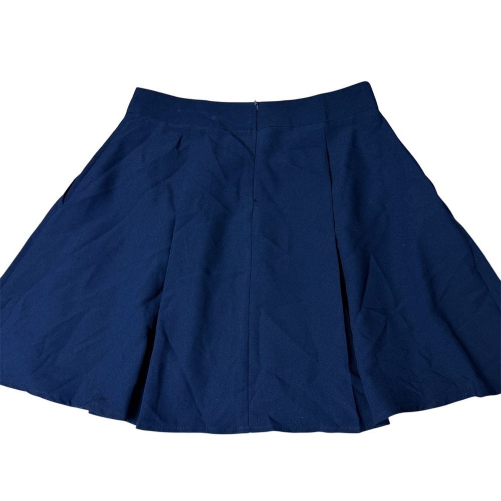 ASOS Navy Blue Pleated Mini Skirt